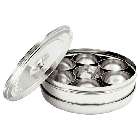 coconut stainless steel masala box|coconut stainless steel utensils.